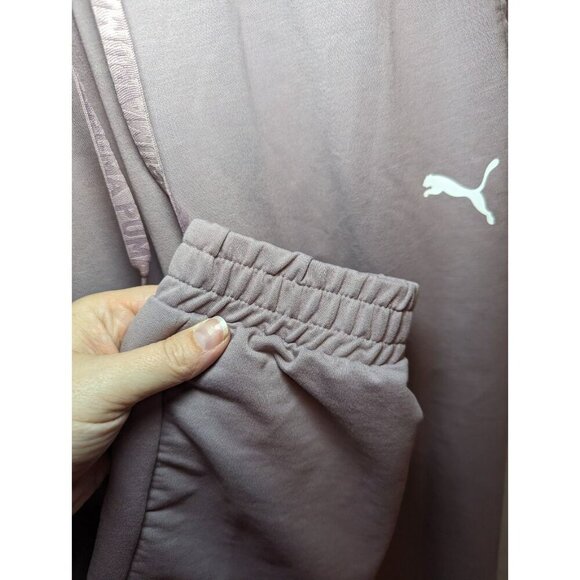 Puma Women's Size Small Dusty Purple Ankle Tight Joggers With Drawstring - Picture 6 of 16